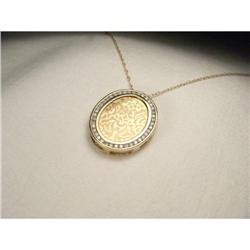 Estate 14K YG Gold Diamond Pendant Necklace #1962908