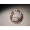 Sterling Silver Carved Cameo Deco Pendant  #1962917