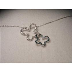 Estate 14K WG Gold Diamond Butterfly Pendant #1962921