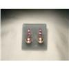 18K Pink Gold Sapphire Cultured Pearl Earrings #1962925