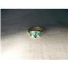 14K Tri-Stone Marquise Emerald Diamond Ring #1962964