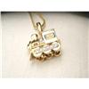 Unique 14K YG 2-Tone Gold Diamond Train Pendant#1962972