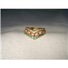 Image 1 : 14K YG Diamond Ruby Emerald Stacking Band Rings#1962979