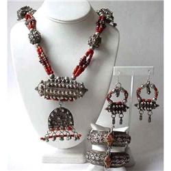 VINTAGE Coral Yemenite Sterling Coral PARURE #1963049