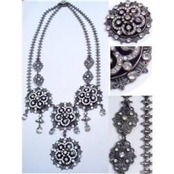 vintage Georgian bookchain Girandole Necklace #1963053