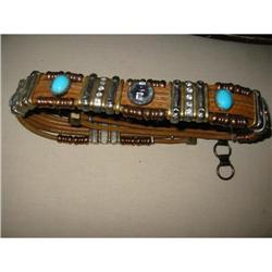 vintage leather, rhinestone,torquoise belt! #1963059