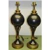 Pr Glass Bronze Nouveau Parlor Lamps Lamp #1963211