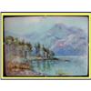 Image 1 : AMERICAN ART  PLAQUE HANDP TILE LAKE MOUNTAINS #1963246