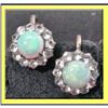 Image 1 : VICTORIAN OPAL AND SAPHIRE EARRINGS GOLD SET #1963270