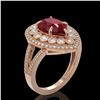 Image 2 : 5.12 ctw Certified Ruby & Diamond Victorian Ring 14K Rose Gold - REF-161N8F