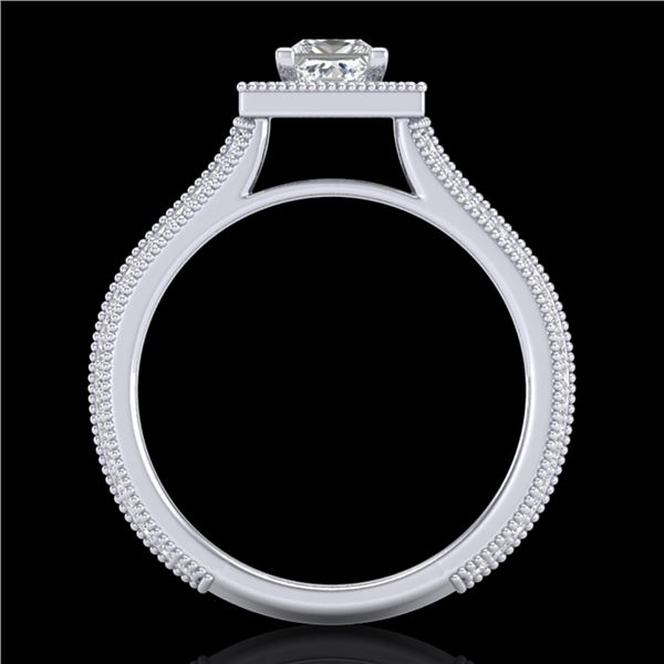 1.41 ctw Princess VS/SI Diamond Micro Pave Ring 18k White Gold - REF-200F2M