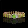Image 1 : 29.26 ctw Peridot & Diamond Bracelet 14K Rose Gold - REF-281M8G