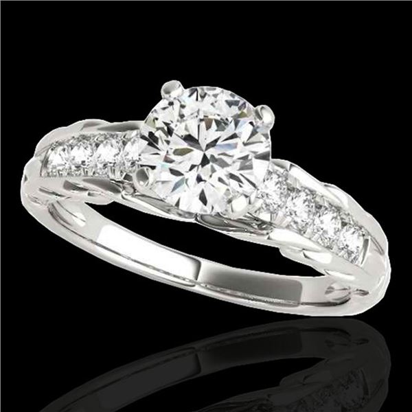 1.2 ctw Certified Diamond Solitaire Ring 10k White Gold - REF-197W8H