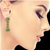 Image 3 : 9.21 ctw Peridot & Diamond Earrings 14K Rose Gold - REF-157G5W