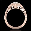 Image 2 : 1.07 ctw VS/SI Diamond Solitaire Art Deco Ring 18k Rose Gold - REF-321N2F