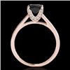 Image 2 : 2 ctw Certified VS Black Diamond Solitaire Ring 10k Rose Gold - REF-57F3M