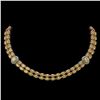Image 1 : 31.4 ctw Citrine & Diamond Necklace 14K Rose Gold - REF-454G5W