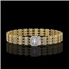 Image 1 : 19.48 ctw Emerald Cut & Oval Diamond Bracelet 18K Yellow Gold - REF-2068M4G