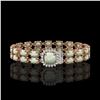 Image 1 : 14.41 ctw Opal & Diamond Bracelet 14K Rose Gold - REF-245W5H