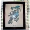 Image 1 : Blue Jay Picture in Old Black Wood Frame #1906907