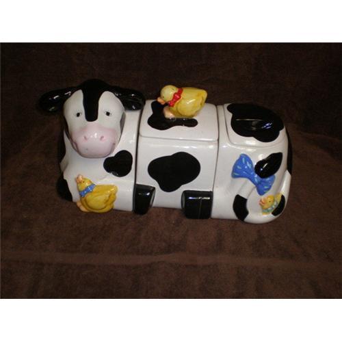 3 Piece Cow Porcelain Canister Set. 1907101
