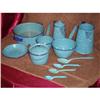 Image 1 : 12PC BLUE GRANITEWARE SET #1907156