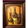 Image 1 : CONTEMPORARY PAINTING OF WINE BOTTLES, FRAMED #1907170