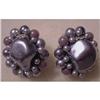 Image 1 : PRETTY 40's CLIP-ON EARRINGS/Smoky Purple #1907174