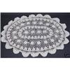 Image 1 : EXQUISITE IRISH LACE OVAL DOILY #1907196