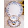 Image 1 : Cup Saucer Plate Blue Florals by Royal Albert  #1907478