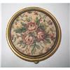 Image 1 : Powder Compact, Petit Point Tapestry Floral #1907559