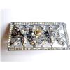 Image 1 : Art Nouveau Repousse Paste Rhinestone Brooch #1907602