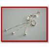 Image 1 : Beaded Dangle Necklace Sterling Silver Pendant #1907771