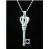 Image 1 : Fancy Skeleton Key Sterling Silver Pendant #1907802