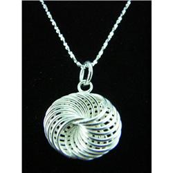 Interwoven Rings Sterling Silver Pendant #1907829