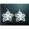 Image 1 : Lacework Flower Sterling Silver Earrings #1907855
