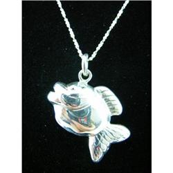 Fun Goldfish Sterling Silver Pendant #1907866