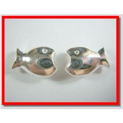 Topaz Fish Necklace Sterling Silver Pendant #1907875