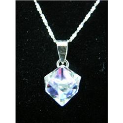 NaturalQuartz Crystal Sterling Silver Pendant #1907878