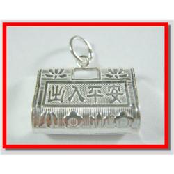 Chinese "Long Life" Sterling Silver Pendant #1907880