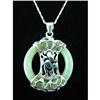 Image 1 : Jade Ring & Filagree Sterling Silver Pendant #1907893