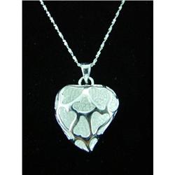 Puff Heart Sterling Silver Pendant #1907901