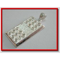 Topaz Domino Sterling Silver Pendant  #1907914