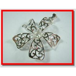 Lacework Flower Sterling Silver Pendant #1907924