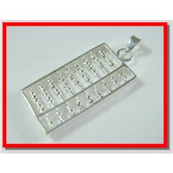 Chinese Abacus Sterling Silver Pendant #1907926