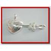 Image 1 : Topaz Heart & Key Dual Sterling Silver Pendant #1907932