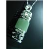 Image 1 : Jade Cylinder Sterling Silver Pendant #1907936
