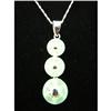 Image 1 : Cascading Jade Rings Sterling Silver Pendant #1907939