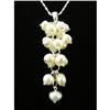 Image 1 : Fresh Pearl Cluster Sterling Silver Pendant #1907941