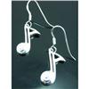 Image 1 : Topaz Musical Note Sterling Silver Earrings #1908001